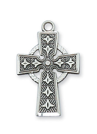 9ct Gold Two Tone Celtic Cross Pendant | Prouds