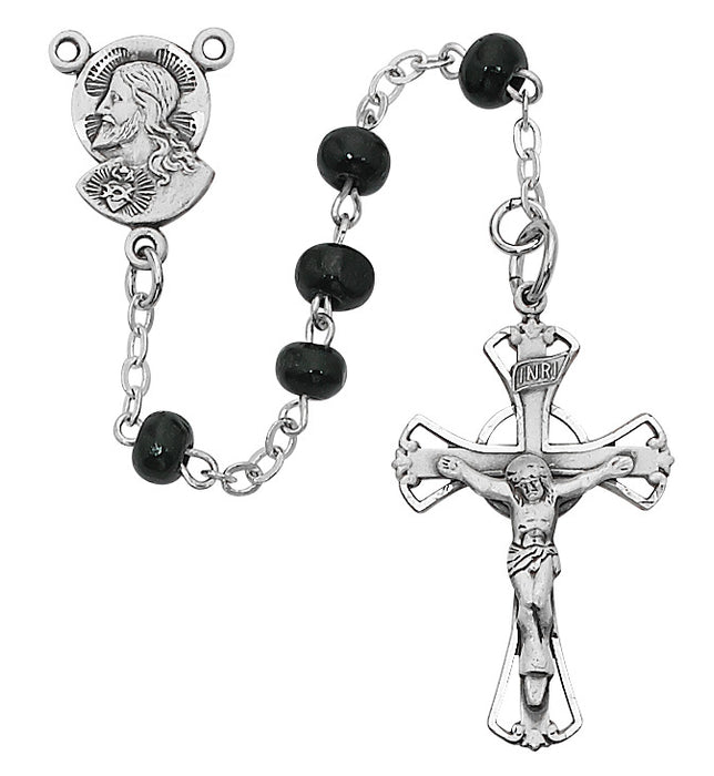 Black Wood Youth Rosary Boxed - 159L-BKG