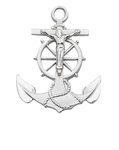 Sterling Silver Anchor Pendant - L422