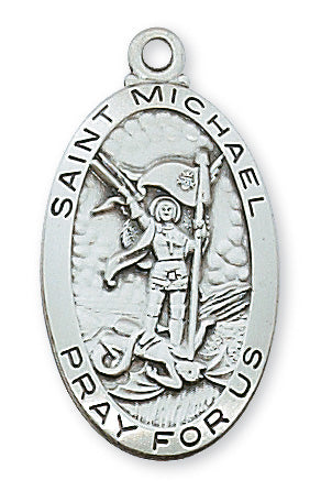 Sterling Silver St. Michael Pendant - L550MK
