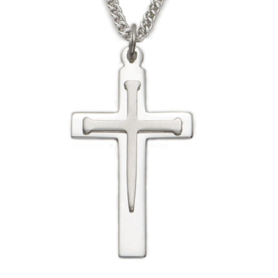 Sterling Silver Cross with Nail  - L9227