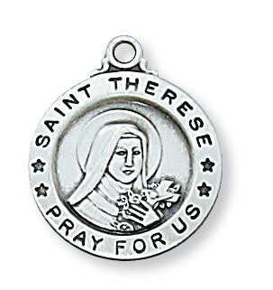 Sterling Silver St. Therese Pendant - L700TF