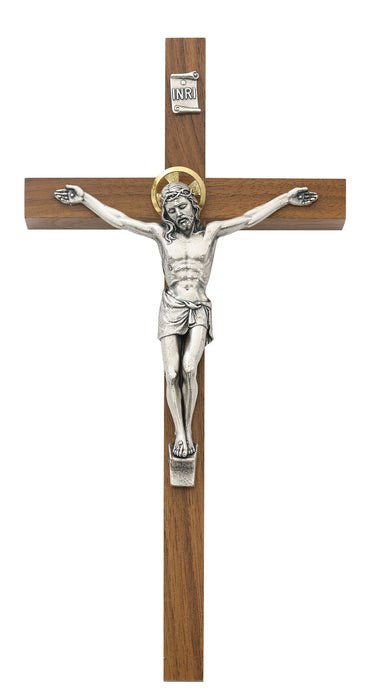 8 in. Walnut Crucifix Boxed - 79-42625
