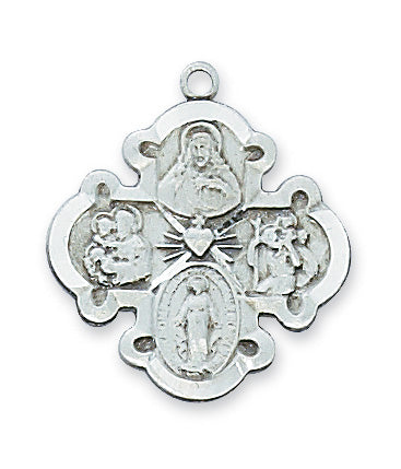 Sterling Silver 4-way Pendant Boxed - LC4S
