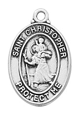 Sterling Silver St Christopher Pendant - L739