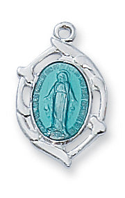 Sterling Silver Miraculous Pendant Boxed - L982B