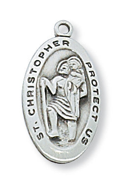 Sterling Silver St. Christopher Pendant - L388