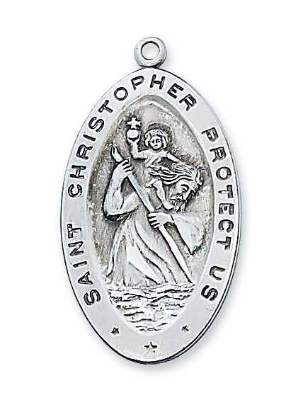 Sterling Silver St. Christopher Pendant - L315CH