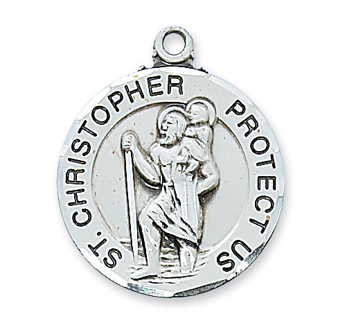 Sterling Silver St. Christopher Pendant - L608