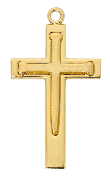 Gold over Sterling Silver Cross Boxed - J9227