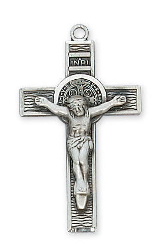 Sterling Silver St. Benedict Crucifix Pendant - L9121