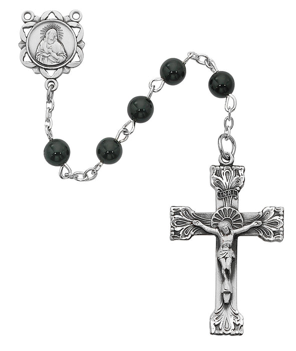 Genuine Black Onyx Rosary - 164ASF