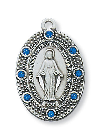 Sterling Silver Miraculous Pendant - L581