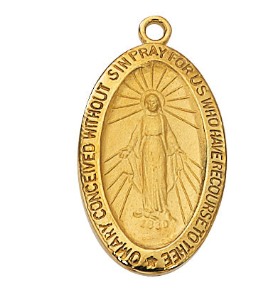 Gold over Sterling Miraculous Pendant - J311MI