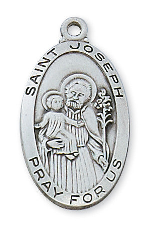 Sterling Silver St. Joseph Pendant - L550JS