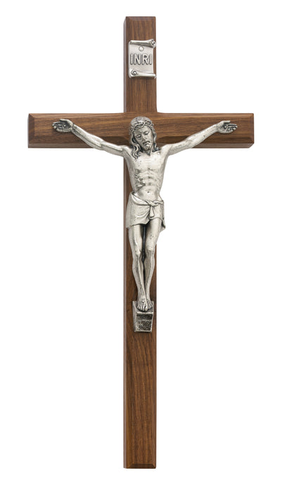 12 in. Walnut Crucifix Boxed - 80-06