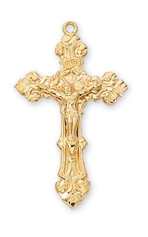 Gold over Sterling Crucifix Pendant - J5020